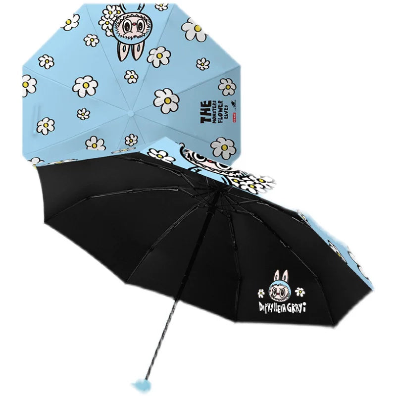 Labubu Flower Elves Foldable Umbrella