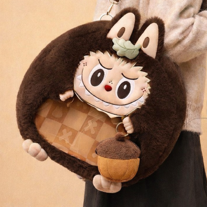 The Monsters Fur Ball Party Series Labubu Itabag